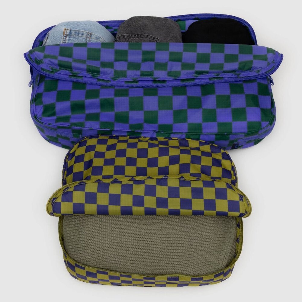 NWT Baggu Large Packing Cube Set - Jewel Checks - Picture 5 of 7